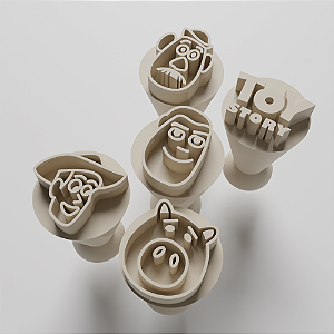 Kit com 05 Carimbo para docinhos/brigadeiro - Toy Story 2