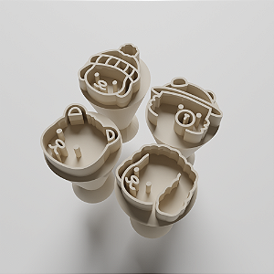 Kit 04 carimbos para brigadeiro, doce, docinhos de ninho - Bobbie Goods