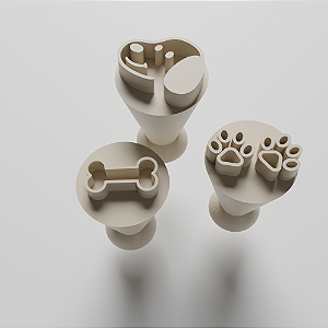 Kit 03 Carimbo para doces/brigadeiro - Cachorro