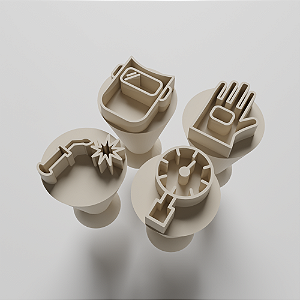 Kit 04 Carimbo para doces/brigadeiro - Soldador