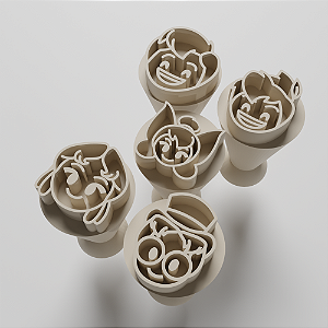 Kit com 5 Carimbos para docinhos/brigadeiro - Peter Pan