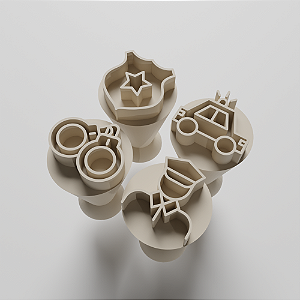 Kit com 4 Carimbos para docinhos/brigadeiro - Policia