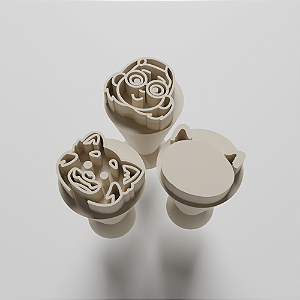 Kit com 3 Carimbos para docinhos/brigadeiro - Filme Red