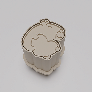 Ejetor e modelador de docinhos/brigadeiro - Capivara com Coração