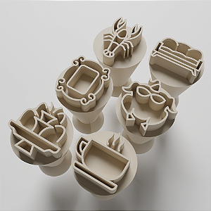 Kit com 06 Carimbos para docinhos/brigadeiro - Friends 2