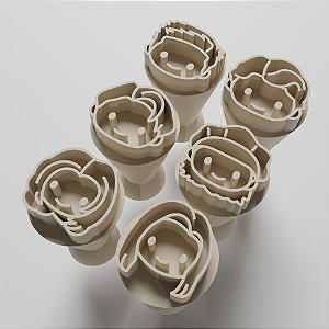 Kit com 06 Carimbos para docinhos/brigadeiro - Friends