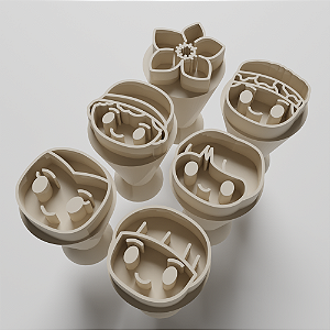 Kit com 6 Carimbos para docinhos/brigadeiro - Stranger Things