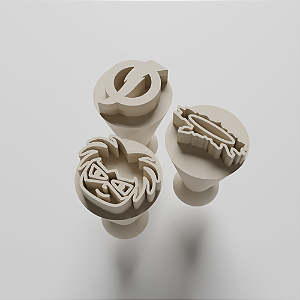 Kit com 3 Carimbos para docinhos/brigadeiro - Super Choque