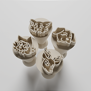 Kit com 4 Carimbos para docinhos/brigadeiro - Beastars