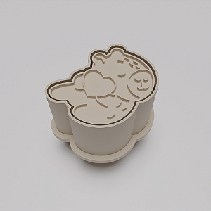 Ejetor e modelador de docinhos/brigadeiro - Capivara com Coração