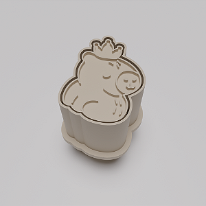 Ejetor e modelador de docinhos/brigadeiro - Capivara com Coroa