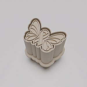 Ejetor e modelador de docinhos/brigadeiro - Borboleta Laço Outubro Rosa