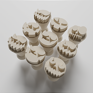 Kit 09 Carimbo para doces/brigadeiro - Expressões Halloween