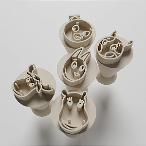 Kit 05 Carimbo para doces/brigadeiro - Backyardigans