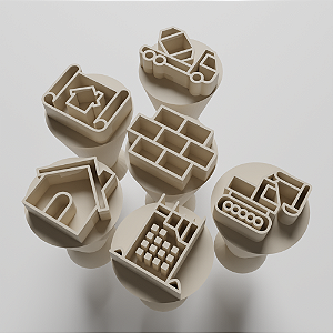 Kit 06 Carimbo para doces/brigadeiro - Construção