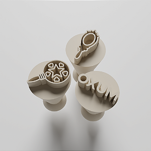 Kit 03 Carimbo para doces/brigadeiro - Oxum