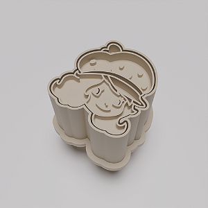 Ejetor e modelador de docinhos/brigadeiro - Moranguinho modelo com Profundidade