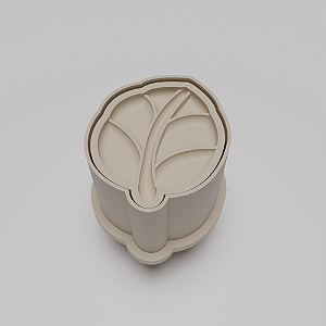 Ejetor e modelador de docinhos/brigadeiro - Folha Arredondada modelo com Profundidade