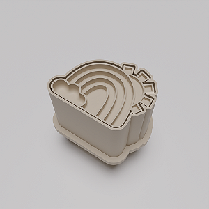 Ejetor e modelador de docinhos/brigadeiro - Arco Íris com Sol modelo com Profundidade