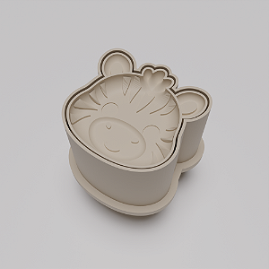 Ejetor e modelador de docinhos/brigadeiro - Zebra modelo com Profundidade