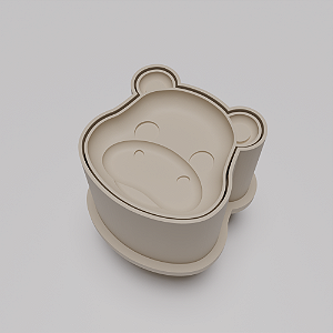 Ejetor e modelador de docinhos/brigadeiro - Hipopótamo modelo com Profundidade