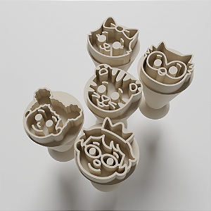 Kit com 5 Carimbos para docinhos/brigadeiro - Daniel o Tigre