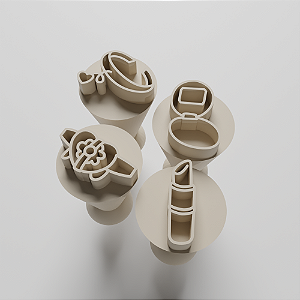 Kit com 4 Carimbos para docinhos/brigadeiro - Acessórios Três Espiãs Demais