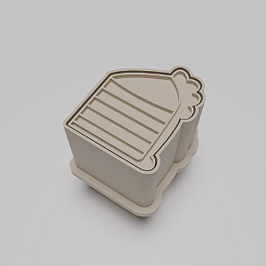 Ejetor e modelador de docinhos/brigadeiro - Fatia Bolo Aniversário