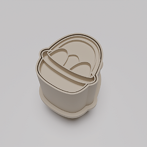 Ejetor e modelador de docinhos/brigadeiro - Cesta de Ovos Páscoa modelo com Profundidade