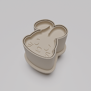 Ejetor e modelador de docinhos/brigadeiro - Coelho 1 Páscoa modelo com Profundidade