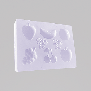 Molde de Silicone 8x6 cm Confeitaria/Artesanato – Frutas
