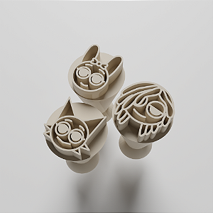 Kit com 03 Carimbos para docinhos/brigadeiro - Sprunki Game 2