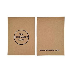 100 Envelopes Kraft Personalizado Pardo Natural A4