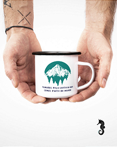 Caneca Esmaltada Retro Epicteto
