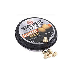CHUMBINHO SNYPER TITANIUM DOMED GOLD 6.0MM 100UN