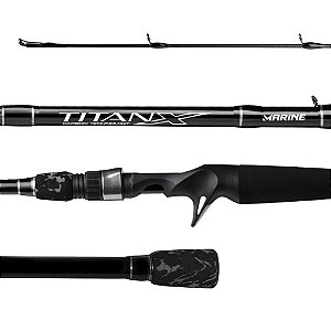 VARA PARA CARRETILHA MARINE SPORTS TITAN X 6'6" (1,98M) 12-25LBS TTX-C661MH - INTEIRIÇA