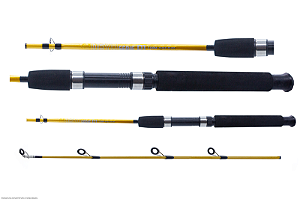 VARA PARA MOLINETE DEYU MAX BULL AMARELA 4'0" (1,20M) 8-14LBS 1201M - INTEIRIÇA