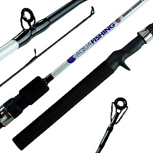 VARA PARA CARRETILHA AQUAFISHING GLADIADOR BRANCA 6'0" (1,80M) 6-12LBS C602L - 2 PARTES