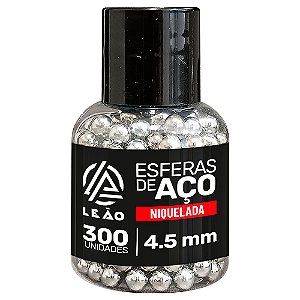 Esferas de Aço Leão Niquelada 4.5mm - 300UN