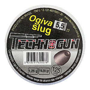 Chumbinho Technogun Ogiva Slug 5.5mm 125UN