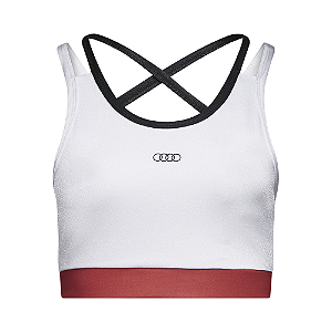 Top Fitness Feminina Audi – Branco