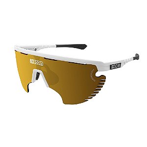 Óculos Scicon Aerowing Lamon Branco Lente Bronze