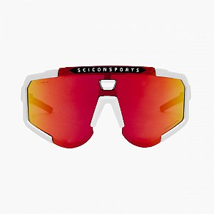 Oculos Scicon Aeroscope Branco Lente Vermelho