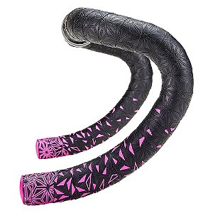 Fita de Guidão para Bicicleta Preto com Rosa Bt-51