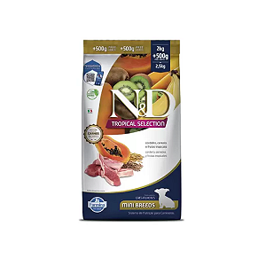 N&D Tropical Selection Cordeiro, Cereais e Frutas Tropicais - 2,5 kg Cães Adultos Mini Breeds