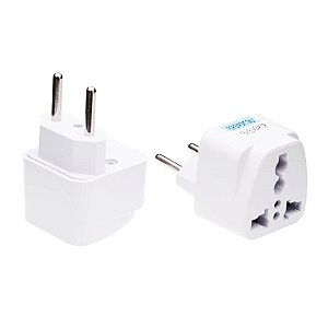 Adaptador Tomada Brasil Com Plug De Saída De Dois Polos