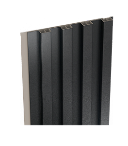 Painel Ripado Externo - Arquitech - Crossout Shield - Metallic Black - 20mm - 3,20x 20cm