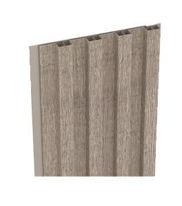 Painel Ripado Externo - Arquitech - Crossout Shield - Ash - 20mm - 3,20x 20cm
