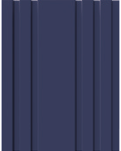 Painel Ripado - Arquitech - Crosswall  Track - Azul Profundo - 8mm - 2,80x 20cm