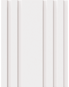 Painel Ripado - Arquitech - Crosswall  Track - Branco Lunar - 8mm - 2,80x 20cm